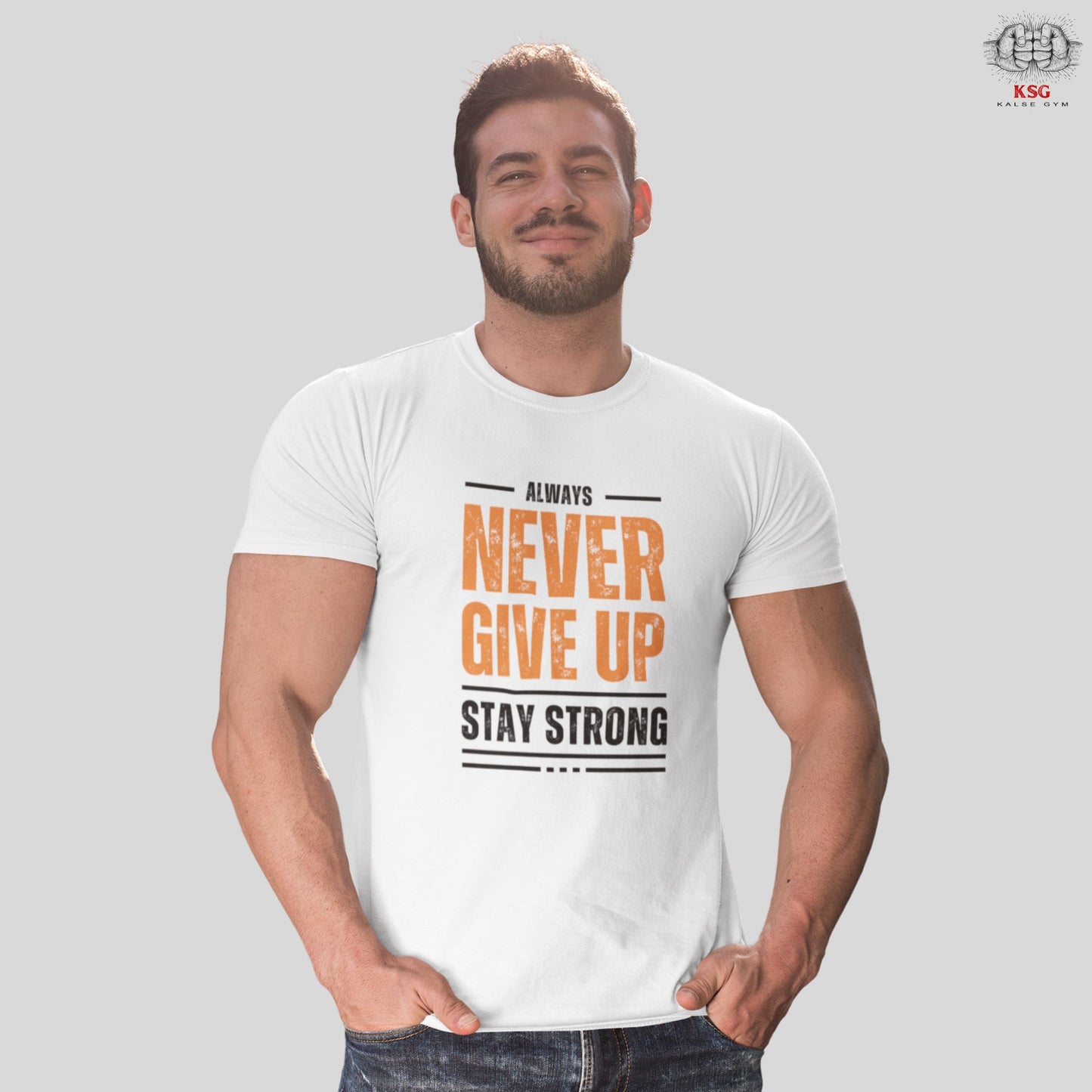 Never Give up Gym Motivation T-shirt