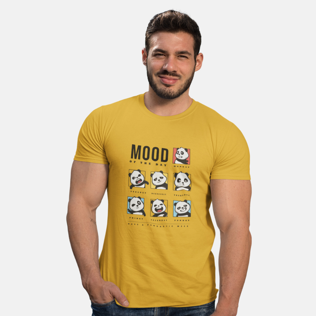 Mood Of The Day Panda Gym T-shirt