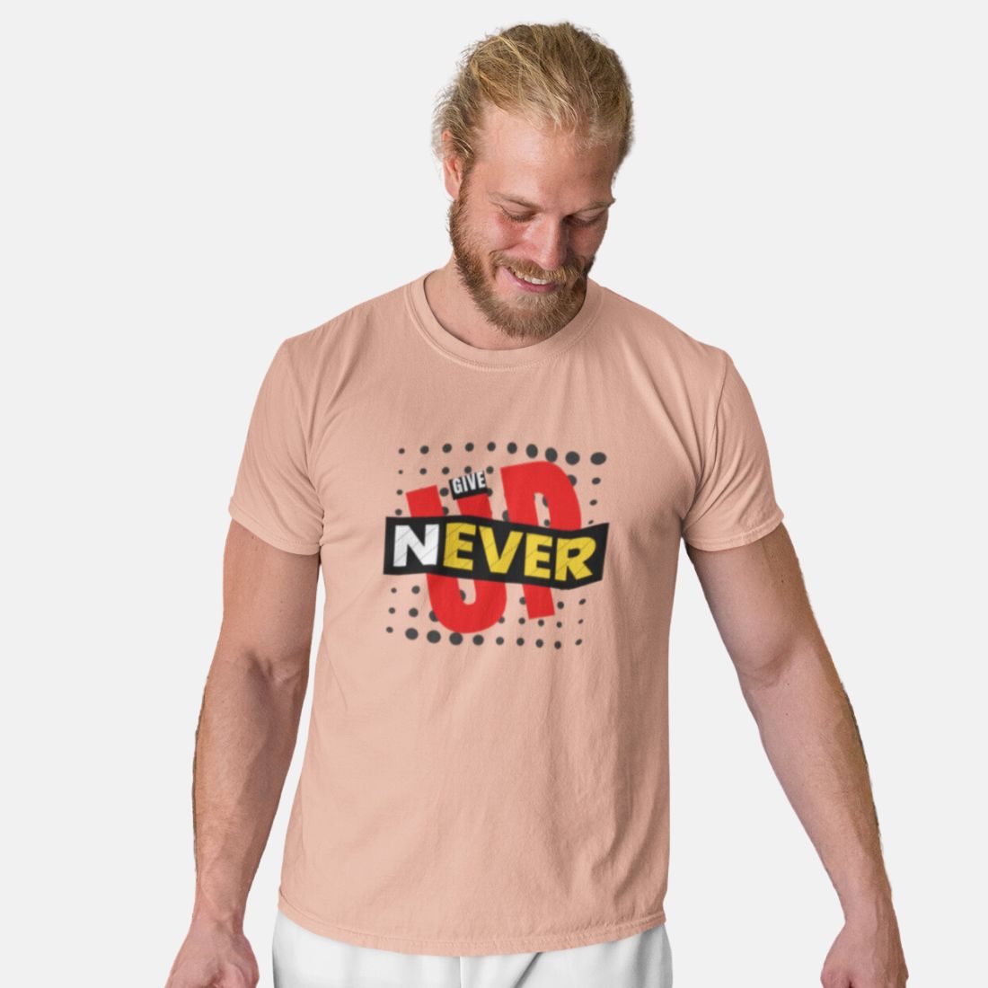 Never Give-up Motivational T-shirt For Men