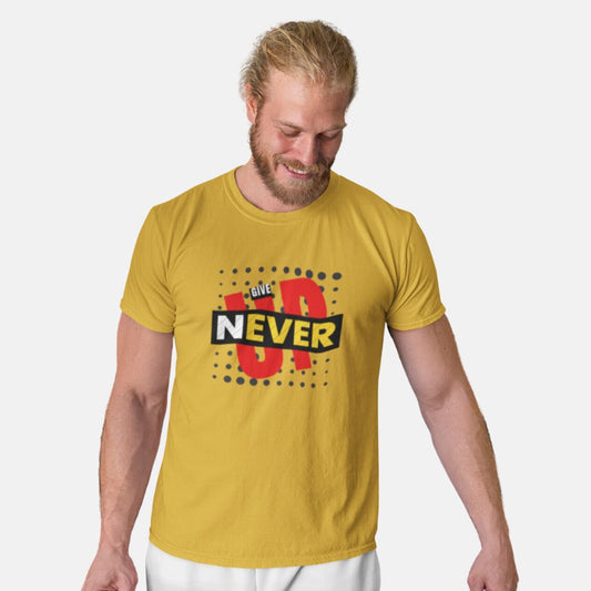 Never Give-up Motivational T-shirt For Men