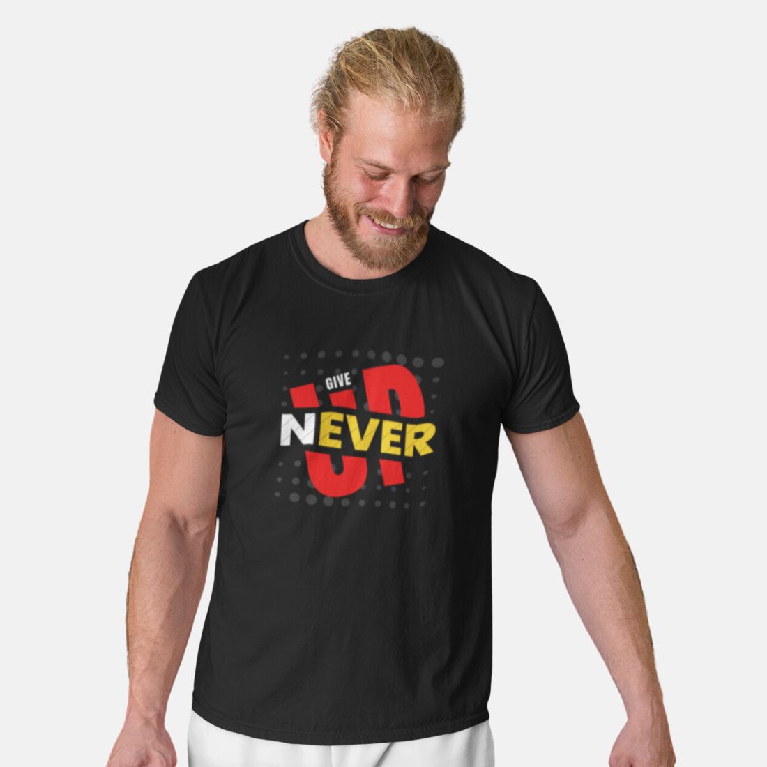 Never Give-up Motivational T-shirt For Men