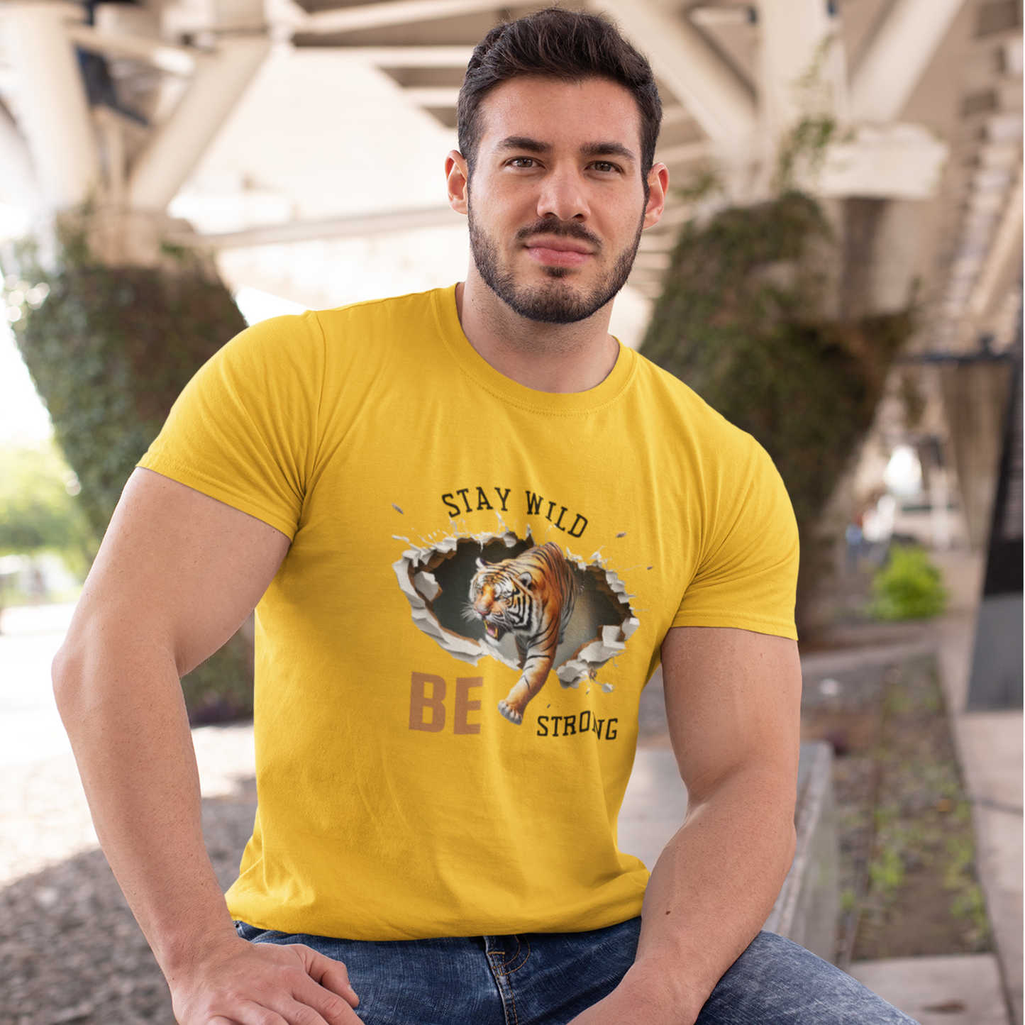 Tiger Be Strong Gym T-shirt