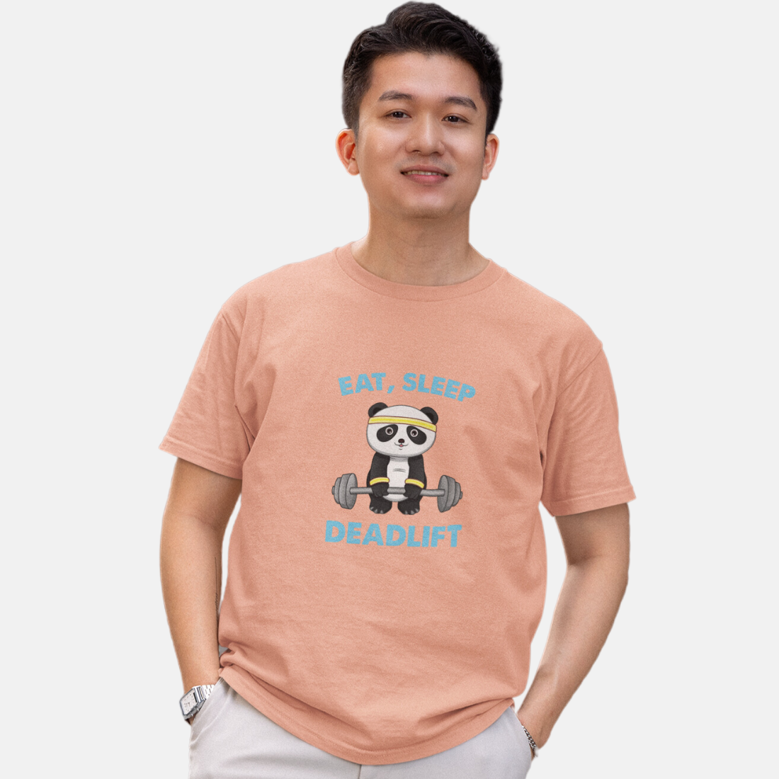 Eat Sleep Deadlift Motivational T-shirt For Men