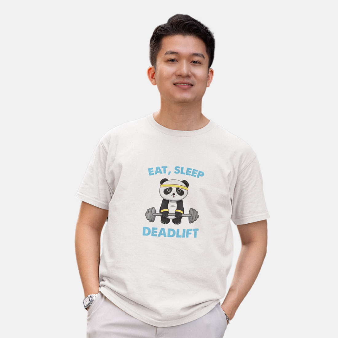 Eat Sleep Deadlift Motivational T-shirt For Men