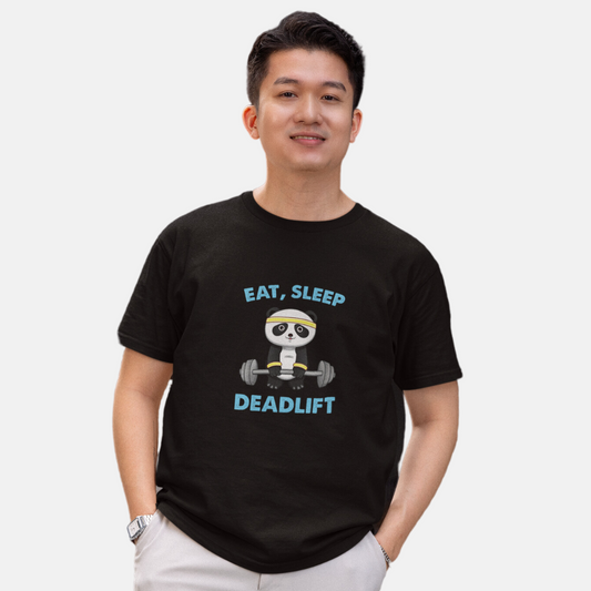 Eat Sleep Deadlift Motivational T-shirt For Men