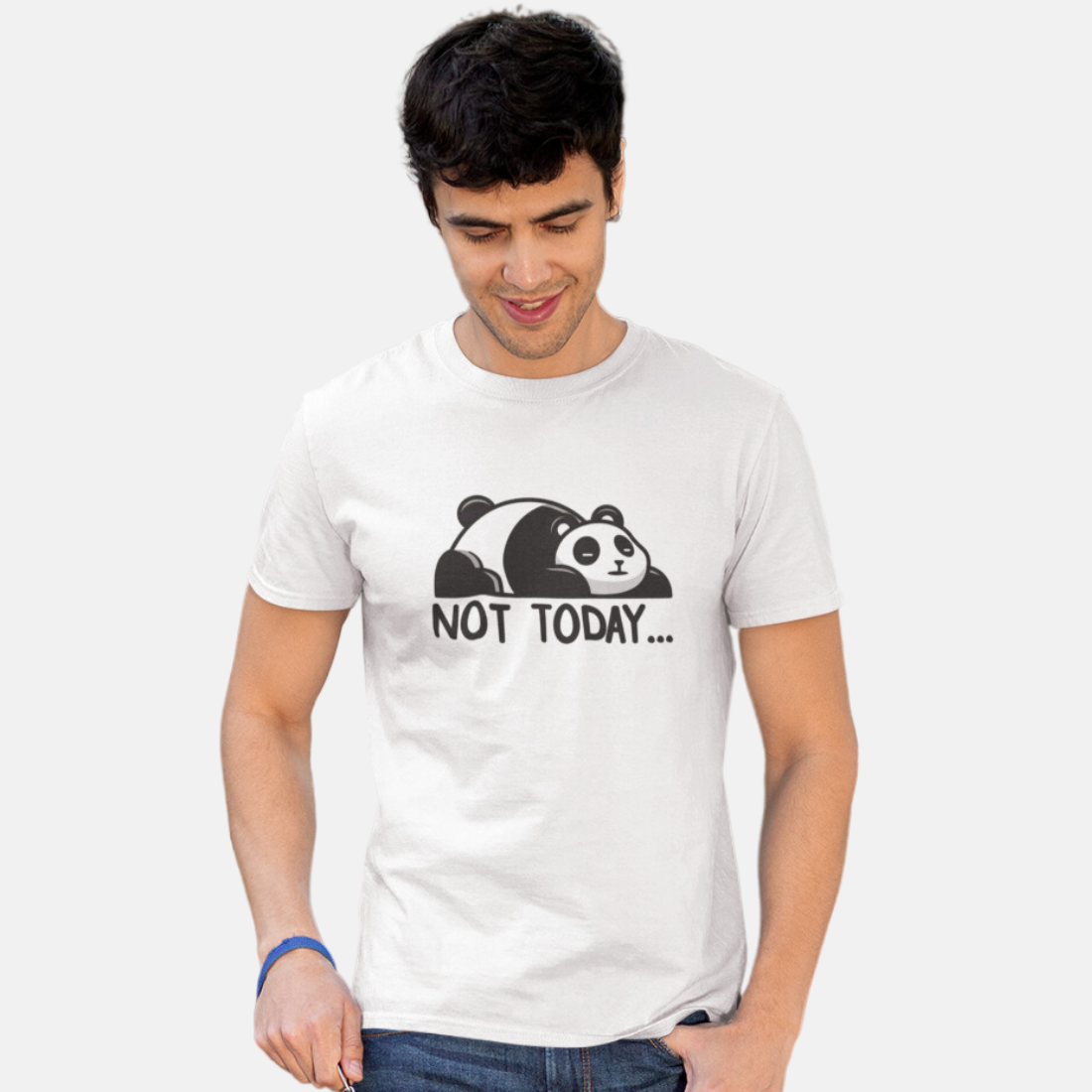 Not Today Panda Printed Gym T-shirt For Men