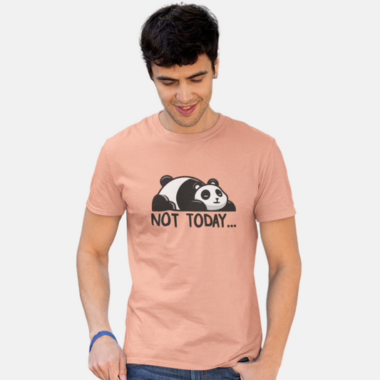 Not Today Panda Printed Gym T-shirt For Men