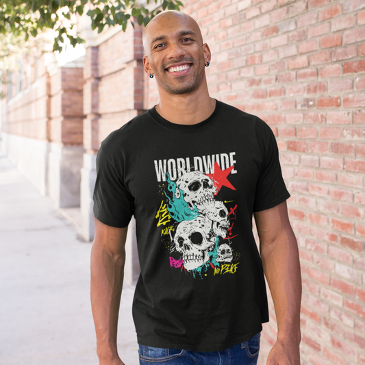 Kalse Gym Kick-Ass Worldwide Skull Tee T-shirt